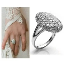 1 Bague De Femme Élégante Et À La Mode Entièrement Décorée, Pour Une Utilisation Quotidienne Et Décontractée, Mariage Et Cérémonie