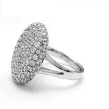 1 Bague De Femme Élégante Et À La Mode Entièrement Décorée, Pour Une Utilisation Quotidienne Et Décontractée, Mariage Et Cérémonie