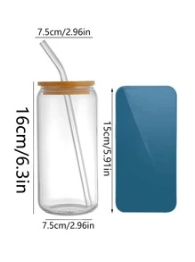 1 Stück Kaffeetasse mit Stroh Modern Glas für Büro