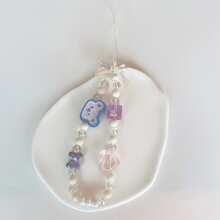 1個可愛女孩士兵牌亞克力珠子手機吊飾 - 小熊 - 查看 1