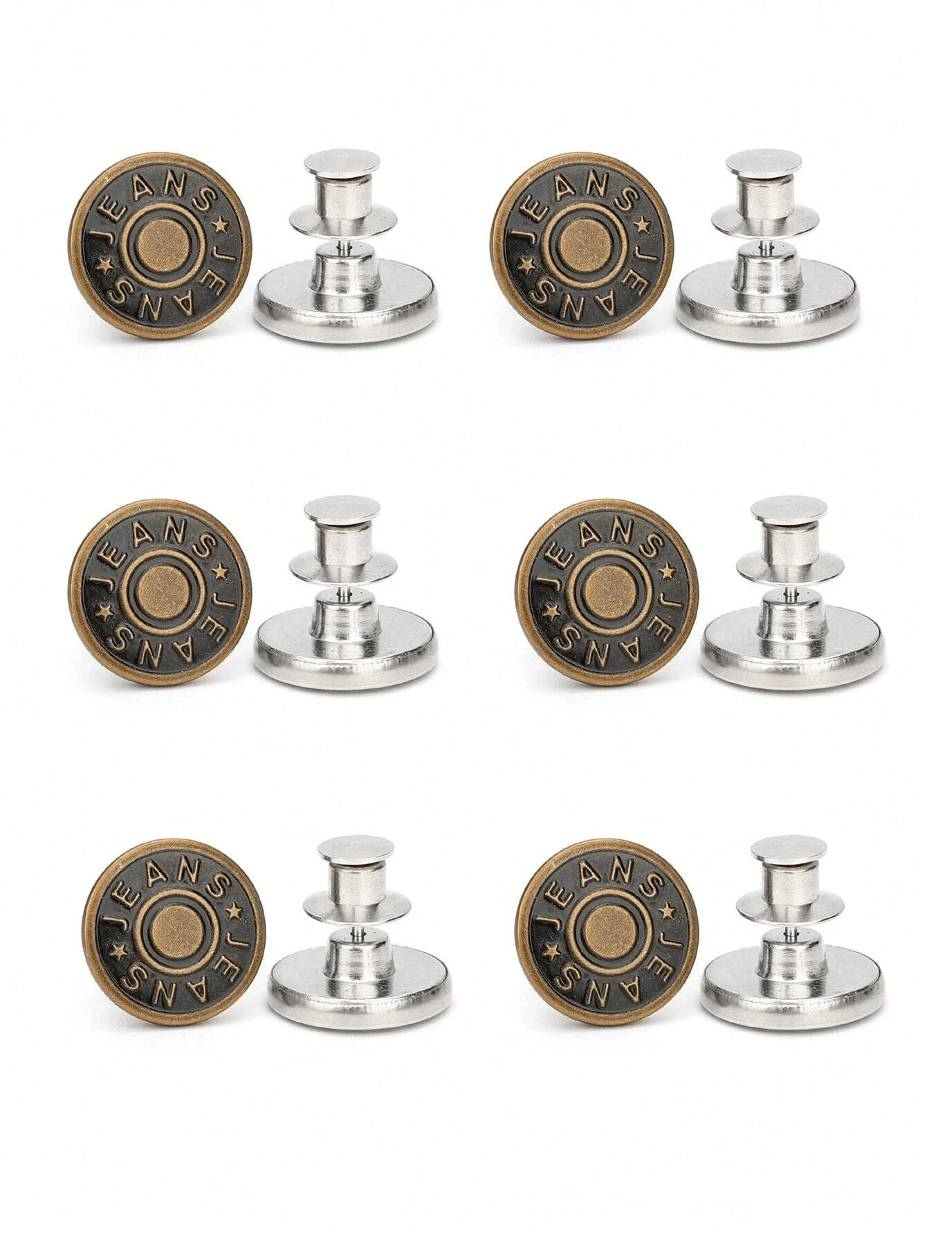 6 cái/bộ Dây thắt lưng Máy mở rộng , Tức thì Nút Thay thế Với Kim loại Nút Dây buộc - Nhiều màu - Xem 1