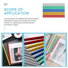 10 cái A4 Kích thước Trong suốt Xanh Thư mục tập tin , Thiết kế đơn giản Đa dụng Văn phòng phẩm Kẹp Đối với Sinh viên & Văn phòng Sử dụng - Màu xanh lam - Xem 4