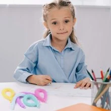 聖誕主題有彈性感官玩具,解壓玩具適用於兒童和成年人,聖誕晚會,長筒襪 - 彩色 - 查看 5