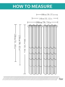 1pc Fashionable Simple Meteor Pattern Linen Blackout Curtain For Living Room And Bedroom - Grey - View 7