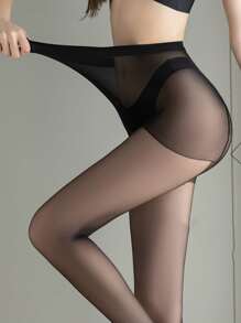 1pc Ladies' Solid Color Stockings