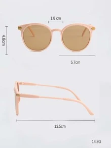 1pc Children's Fashionable Pc Arrow Shaped Glasses And 1pc Bow Knot Hair Clip