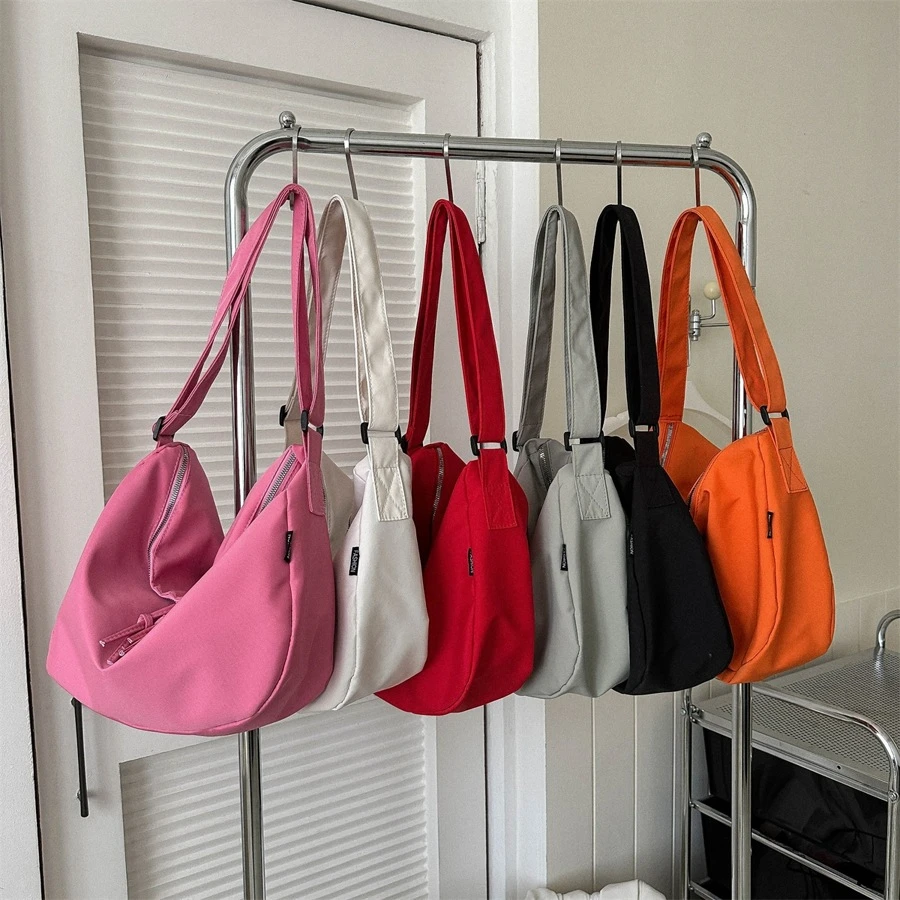 大容量、防水、輕便、便攜、經典、休閒時尚素色尼龍學院風格女士單肩包適合青少年女大學生、菜鳥和白領完美適合辦公室、學院、工作、商務、通勤、辦公室、完美工作、戶外、旅行、郊遊、返校、假期、假期