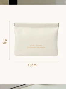 Slogan Đồ họa Túi đựng đồ trang điểm Hộp đựng đồ trang điểm Hộp đựng đồ trang điểm - trắng - Xem 2