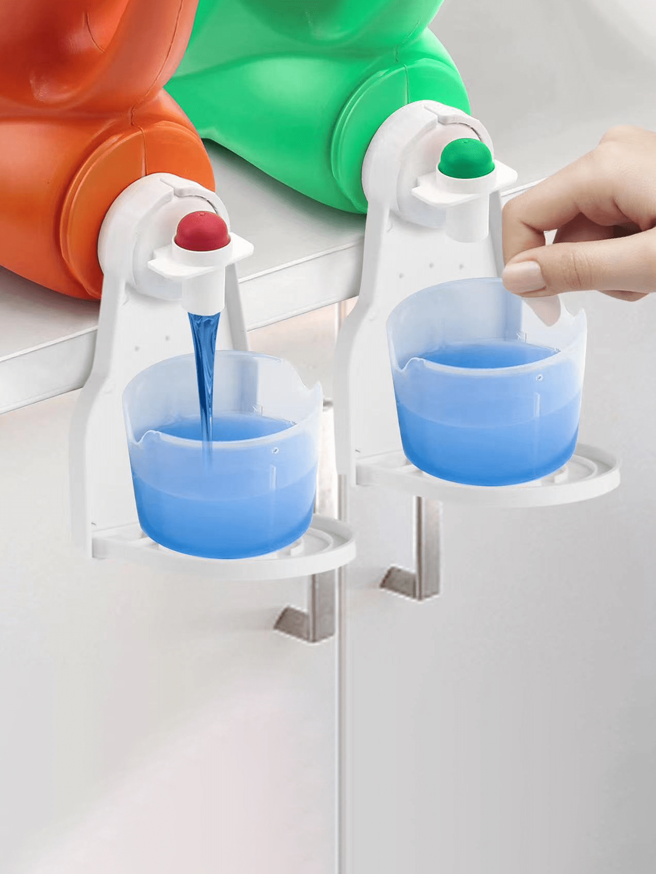 1pc Laundry Detergent Spill Preventing Cup Holder Folding Design