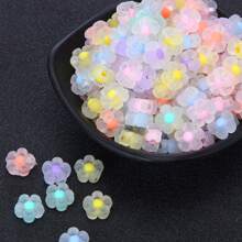 20 Stück 12mm matte Blumen Acrylperlen Mischfarben Abstandsperlen zum Armband, Ohrring und Basteln herstellen