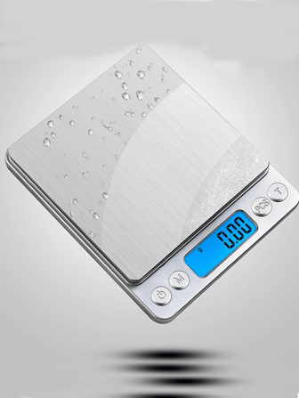 1入組3kg-0.1g不銹鋼廚房秤,多功能電子計量,高精度0.01g,適用於食物烹飪烘焙