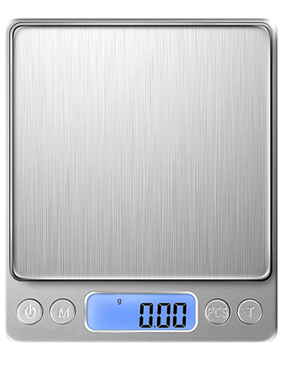 1個 3kg-0.1g 不鏽鋼廚房秤，多功能電子秤，高精度 0.01g，適用於食物烹飪烘焙