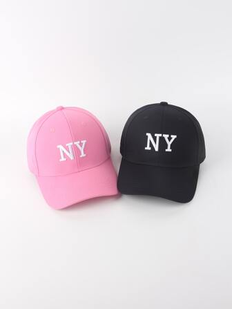 女士时尚刺绣纽约棒球帽，可调节男女通用户外运动帽，季节性和节日设计