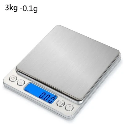 1入組3kg-0.1g不銹鋼廚房秤,多功能電子計量,高精度0.01g,適用於食物烹飪烘焙