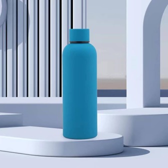 1 st. Rostfritt Stål Vakuum Isolerad Vattenflaska Med Suddgummi Färg ,