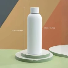 1入組不銹鋼真空絕緣水瓶帶橡膠塗料和防滑功能 - 白色 - 查看 2