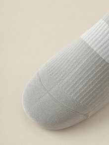 1pair Men's Low Cut Non-slip Socks With Dot Pattern, Solid Color, Suitable For Home, Exercise, Ballet, Pilates And Yoga - Black - View 11