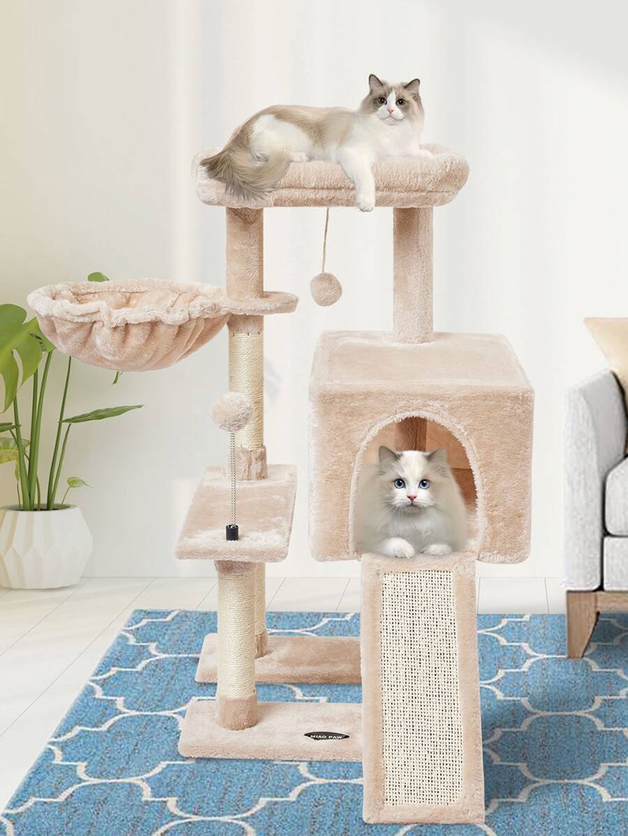 Cute Cat Tree Tower for Indoor Cats Condo with Sisal Scratching Posts