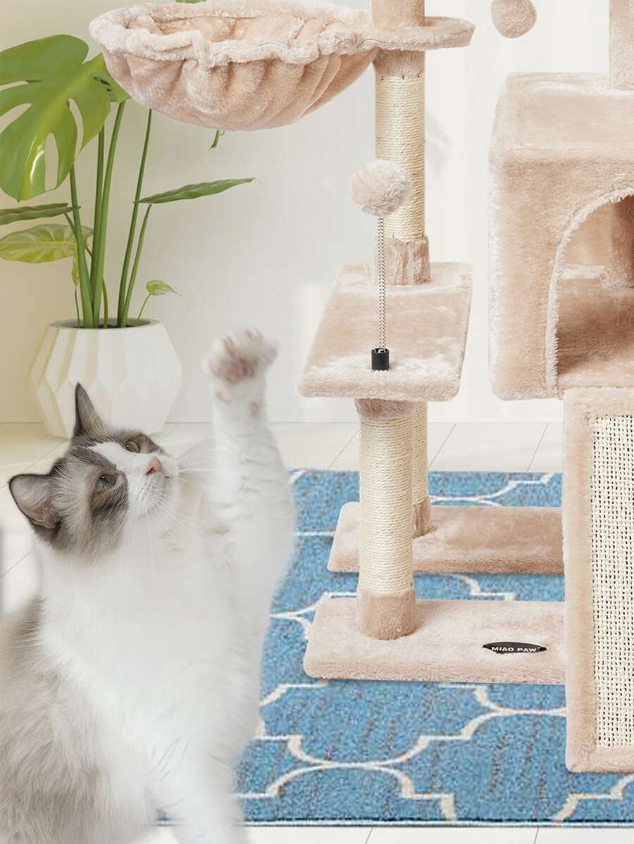 Cute Cat Tree Tower for Indoor Cats Condo with Sisal Scratching Posts