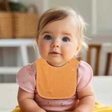 6入組可調節扣環的四層透氣吸水嬰兒圍兜,男女適用於春夏秋冬季節 - 彩色 - 查看 5