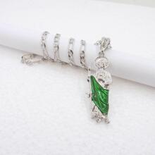 1枚金色st. Jude吊墜/護身符項鍊,風格鍊 - 銀色 - 查看 3