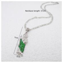 1枚金色st. Jude吊墜/護身符項鍊,風格鍊 - 銀色 - 查看 4