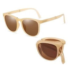 Unisex Foldable Fashionable Candy-Colored Fashion Glasses - Champagne - View 1