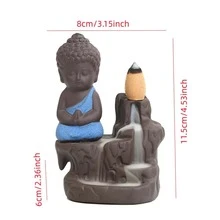 1個創意紫砂陶瓷香爐 - 藍色 - 查看 5