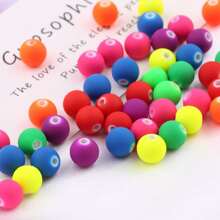 Yiwu Qiyou Accessories Co., LTD 50颗8毫米/0.31英寸亚克力圣诞珠，款式多样，适合制作手链、项链、耳环、钥匙扣和其他DIY珠宝和礼品。 - 彩色 - 查看 4