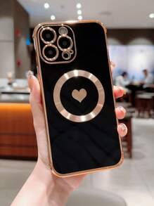 1pc Simple Nice Color Magsafe Magnetic Wireless Charging Phone Case, Four-Corner Anti-Fall Protective Cover Compatible With Samsung, Apple, Series Phones Waterproof Shockproof Scratch Resistant - Multicolor - View 2