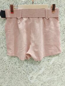 Women Shorts - 乾枯玫瑰色 - 查看 2