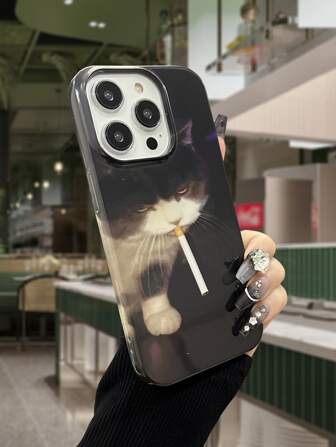 Apple Cat Pattern Phone Case Waterproof Shockproof Anti-Fall Scratch Resistant
