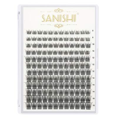  144 Pairs Sanishi Lashes, DIY Eyelash Extension, C & D Curl Lashes, For Home Uselash Clusters,Eyelash Clusters,Individual Eyelashes,Lashes,Fake Lashes
