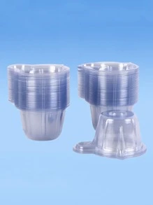 100Pcs 40ml Plastic Disposable Cups Dispenser For DIY Epoxy Resin Jewelry Making Tools