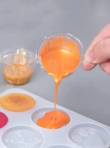 100Pcs 40ml Plastic Disposable Cups Dispenser For DIY Epoxy Resin Jewelry Making Tools