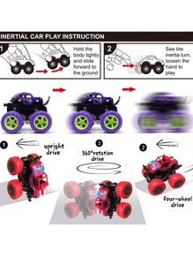 1pc Inertia Four-Wheel Drive Off-Road Vehicle Toy Car. The Perfect Christmas Gift For Children,Cars Kids,Christmas Toys,Race,Kids Christmas Toys,Wheels,Wheel Toy,Car,Cars,Car Toy,Toys & Games Cars,Car Race,Wheels Toy,Back To School - Red - View 8