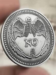 1入組手掌和太陽和月亮設計新奇硬幣 - 銀色 - 查看 2