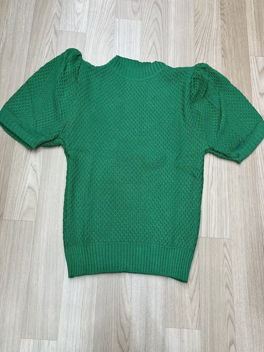 Women Knit Tops - 綠色 - 查看 1