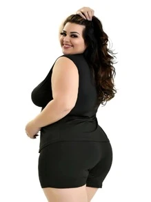 Plus Size Nightgowns & Sleepshirts - Negro - Ver 3