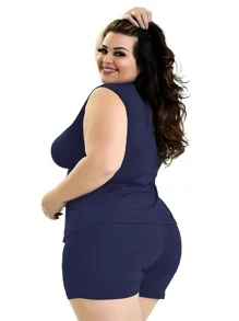 Plus Size Nightgowns & Sleepshirts - Azul Marino - Ver 2