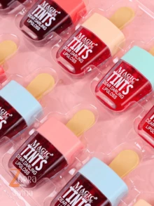 Set 3 piezas Tinta Labial para Labios en Forma de Paleta - Rojo - Ver 3