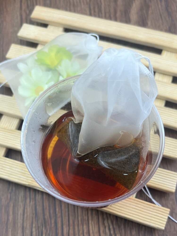 50pcs Nylon Drawstring Tea Bag Disposable Infuser For Pu-erh Tea, Black Tea, Coffee Brewing - White - View 4