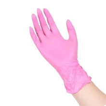20 Piezas / Bolsa Guantes Desechables De Nitrilo Para Uso Multipropósito En La Cocina, Engrosado Para Uso Doméstico E Industrial - Rosa - Ver 3