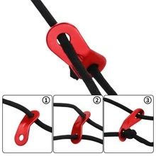 5pcs Aluminium Alloy 6mm Tent Rope Buckle, Guyline Adjuster For Camping Tent - Red - View 5