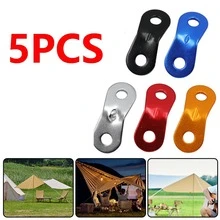 5pcs Aluminium Alloy 6mm Tent Rope Buckle, Guyline Adjuster For Camping Tent - Red - View 4