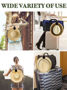 Đúng mốt Và Tối giản Du lịch Mũ Kẹp , Đa chức năng Mũ Kẹp Cho du lịch Kỳ nghỉ Và Lễ hội - màu đen - Xem 3