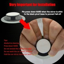 2入組360°調節的盲點鏡,2"圓形高清玻璃無框覆蓋後視鏡外部配件,帶可調整角度粘貼底座,適用於汽車suv和卡車-使用廣角後視鏡更安全駕駛! - 彩色 - 查看 4