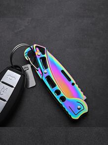 1 pieza Cuchillo de acero inoxidable para acampar al aire libre autoafilable, cuchillo plegable portátil, cuchillo de camping, cuchillo plegable portátil para frutas, cuchillo de bolsillo para utensilios de cocina