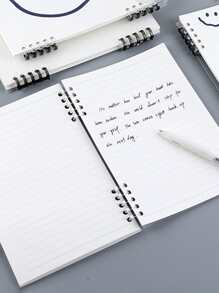 1本具有人體工學設計創意pp封面筆記本,可愛的卡通和極簡的橫線頁面 - 彩色 - 查看 7