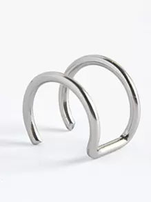 2 件套免穿孔唇环和耳套套装，适合日常佩戴，无需钻孔